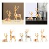 2 Pieces Decorative Deer Figurines Reindeer Statues Elk Resin Statues for Party Anniversaries Birthday Holiday Housewarming