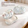 Handheld Underwear Storage Bag Folding Multiple Compartments Bra Storage Bag Breathable 3-in-1 Design Underwear Packing Cube