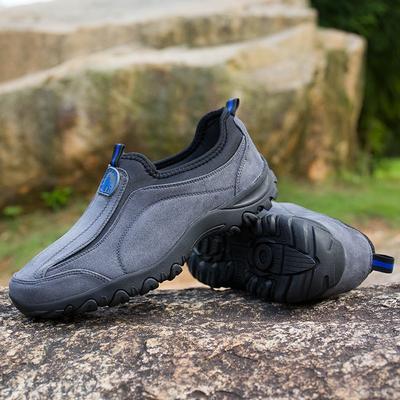 Large Size Soft Sole Wear-resistant Foot Cover Outdoor Shoes Sports Shoes Leather Surface Casual Shoes Light Hiking Shoes Single Shoes