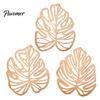 Wooden Wall Art Decor 3Pcs Hollow Monstera Leaf Decoration, Tropical Hanging Plaque, Decorative Gift for Housewarming Sculpture with Hook Living Room