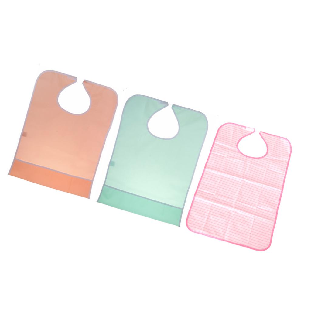 

Waterproof Eating Bibs Towel Material Adult Dining Clothing Protector Reusable Patient Bibs for Elderly Mealtime Care