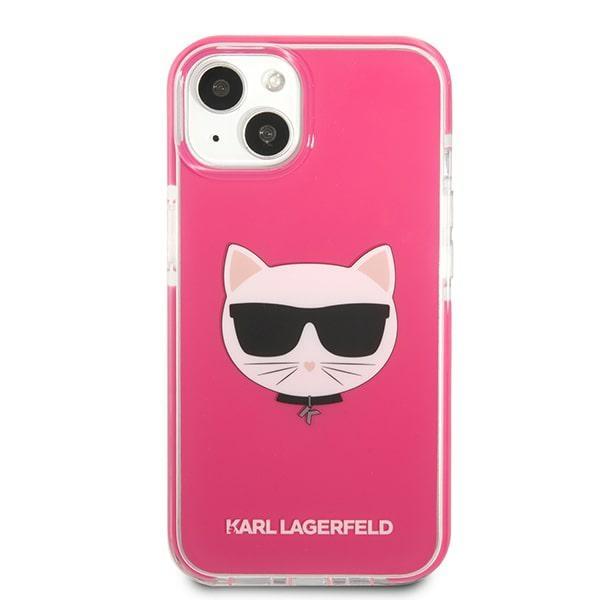Karl Lagerfeld KLHCP13MTPECPI iPhone 13 / 14 / 15 6.1" Hardcase Fuchsia/fuschia Choupette Head