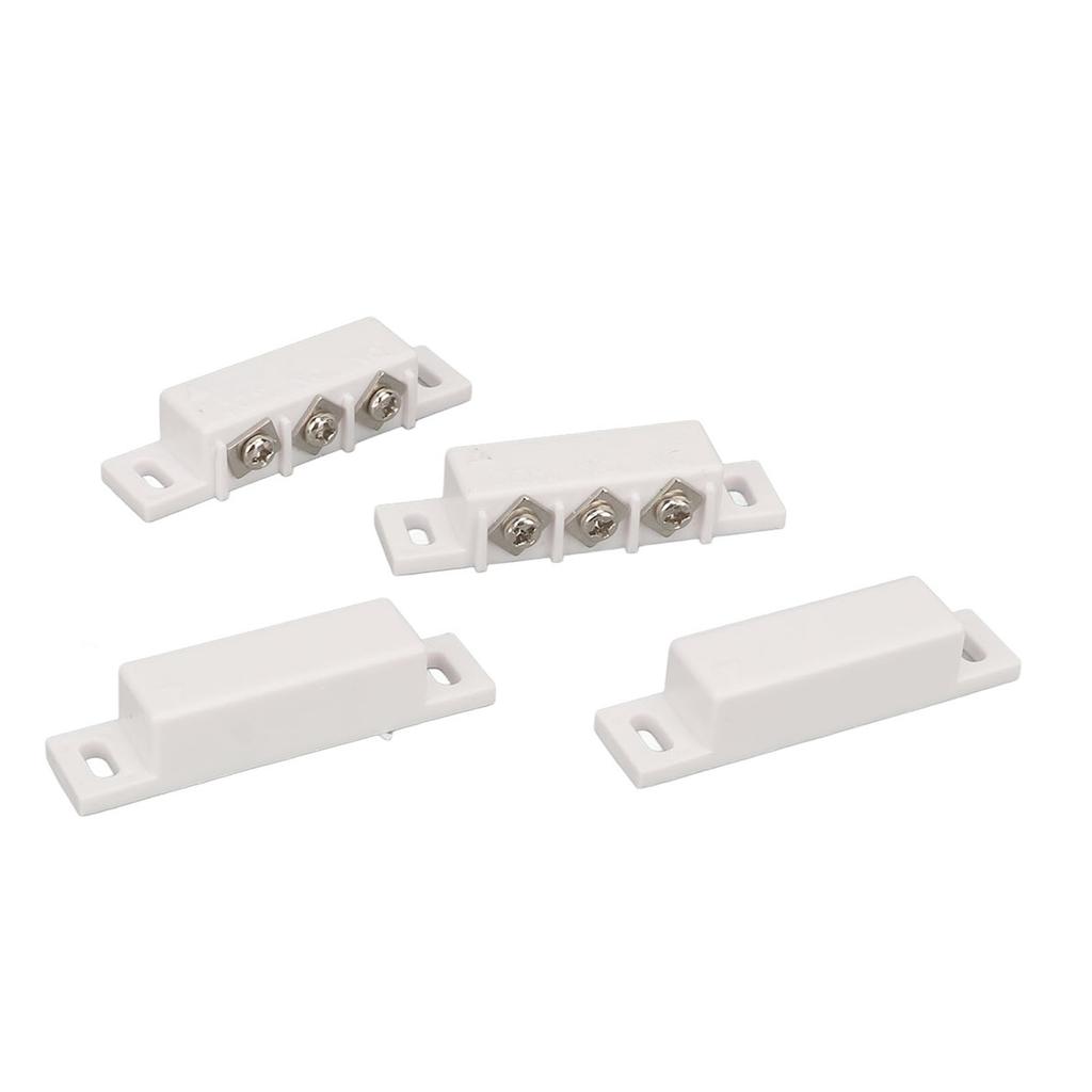 2 sady magnetických dveřních spínačů s kabelem, NC, NO, normálně otevřený/zavřený, kontaktní spínač dveří pro domácí zabezpečení