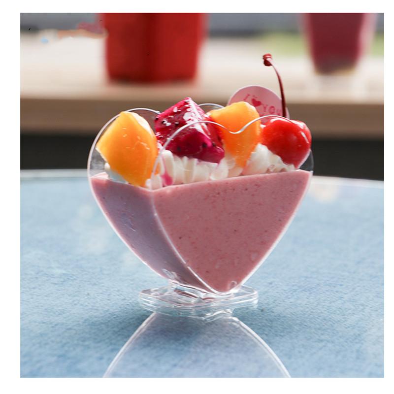 10pcs Transparent Dessert  Mini Cups,Mousse Pudding Cups, Perfect for Wedding Birthday Festival Party Dessert Decoration