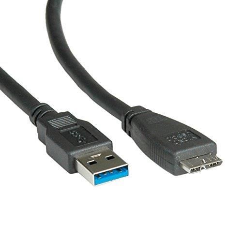 Câble usb - roline - usb 3.0 - 0,8 m - a-micro b - transfert de données