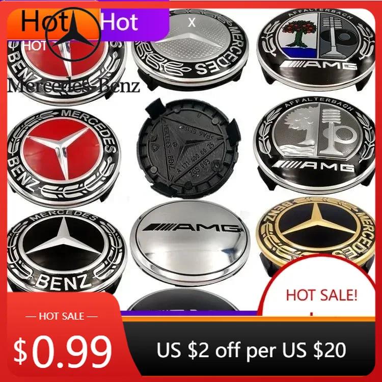 Car Sticker 2025 Hot For Mercedes Benz 4 Pieces/Set 75mm For Mercedes Benz AMG W203 W206 W220 W205 W211 W212 Car Wheel Center Hu