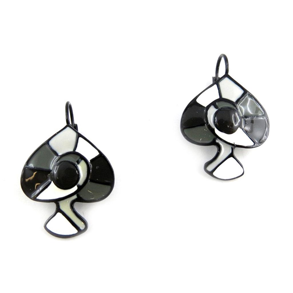 NOA [G5757] - Boucles Créateur 'Arlequin' noir blanc