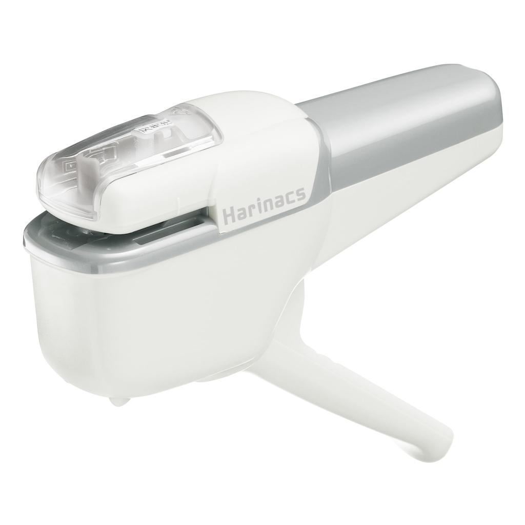 Kokuyo Harinacs Handy Stapleless Pale Stapler, 10-Sheet Capacity, White, SLN-MSH110PW