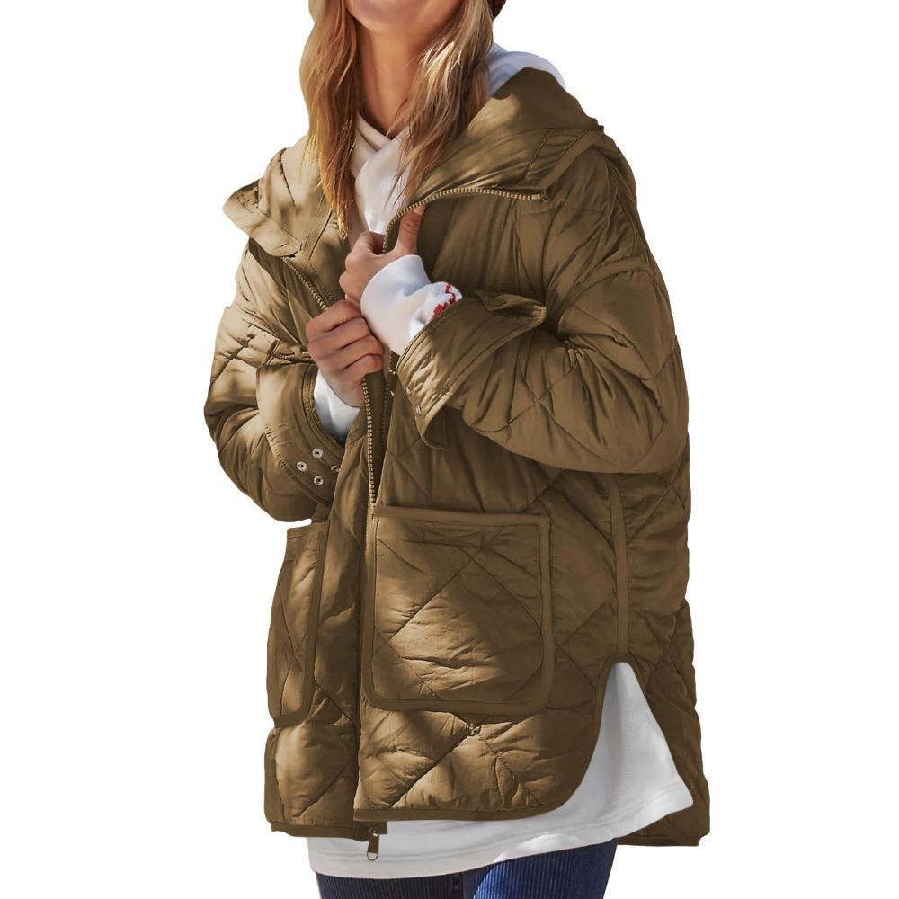 Women`s Stand Collar Long Sleeve Loose