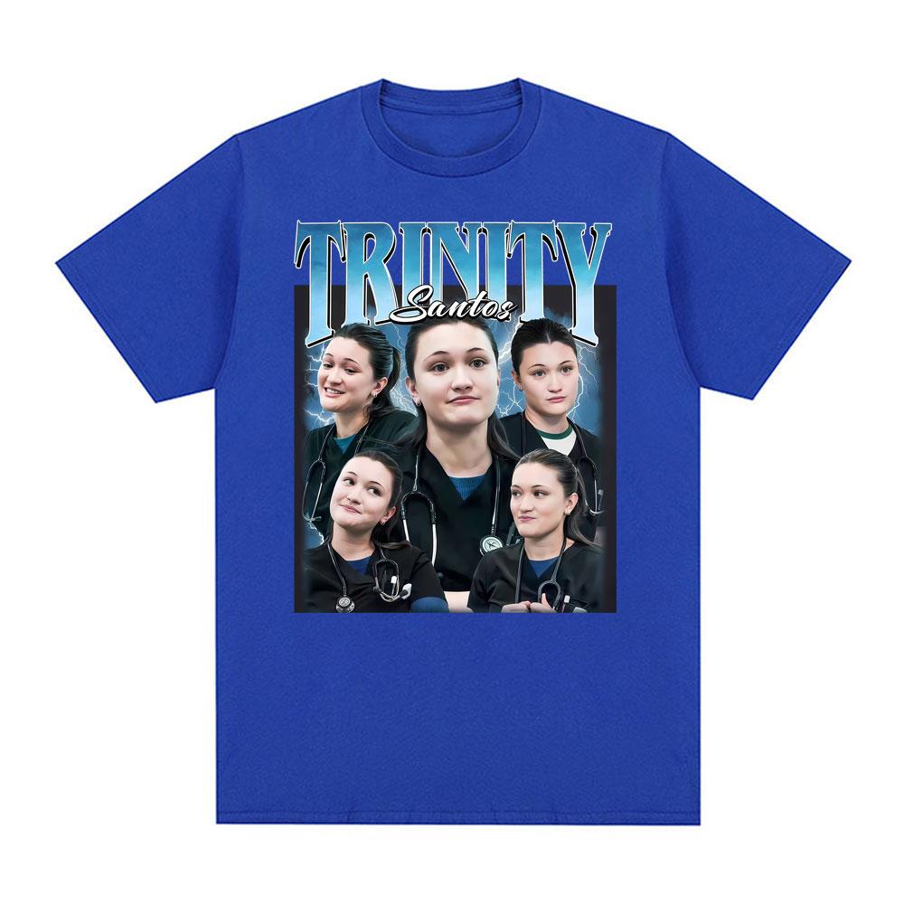Trinity Santos Unisex Vintage 90s Medical Drama Fan Graphic T Shirts Unisex Women Fashion 100 Cotton Tee Shirt ONeck Tops Tshirt