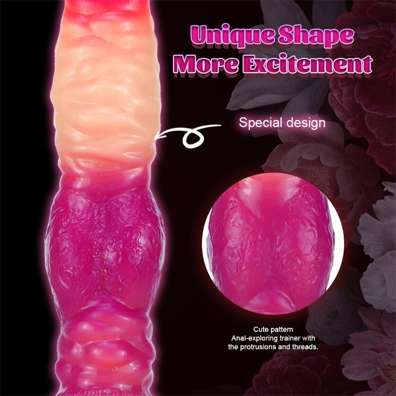 Liquid Silicone Dildo Female Super Simulation Makeup Gradient Color Anal Plug Adult Sex Products