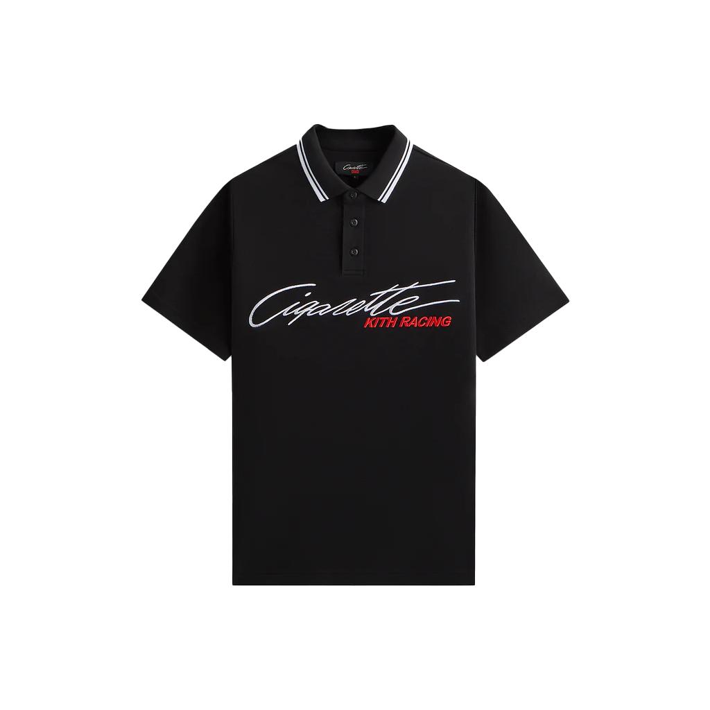 Kith For Cigarette Racing Pique Polo Black Men Tops KHM033288-001 XXL
