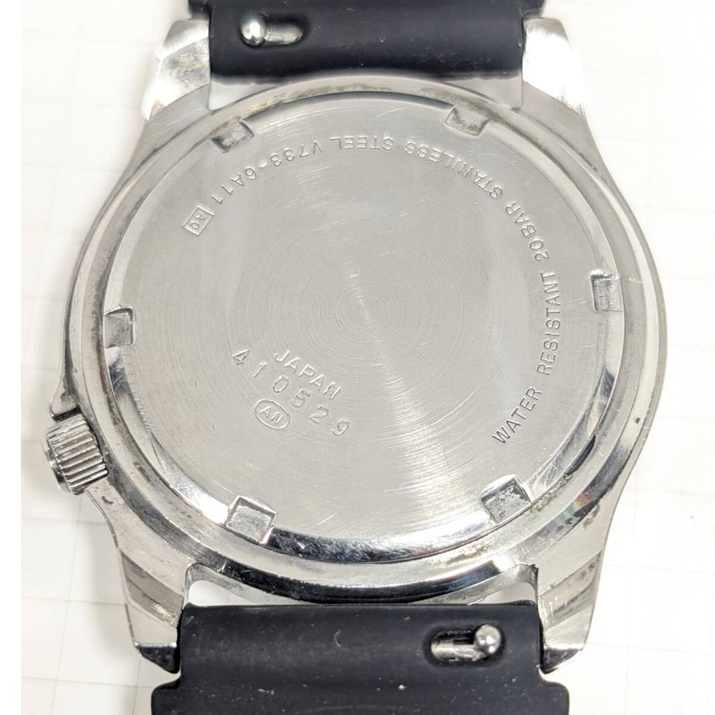 SEIKO ALBA AQUAGEAR Battery and Strap Working Men's Watch, Replaced, Condition, V-83
