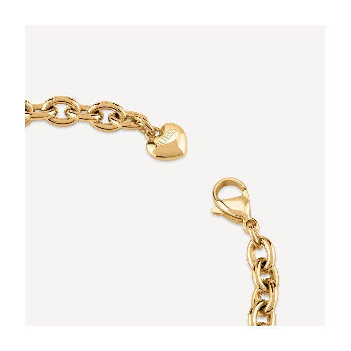 GUESS Bracelet doré pour femme - Crazy In Love Heart Pave Bracelet S Yellow Gold 307455