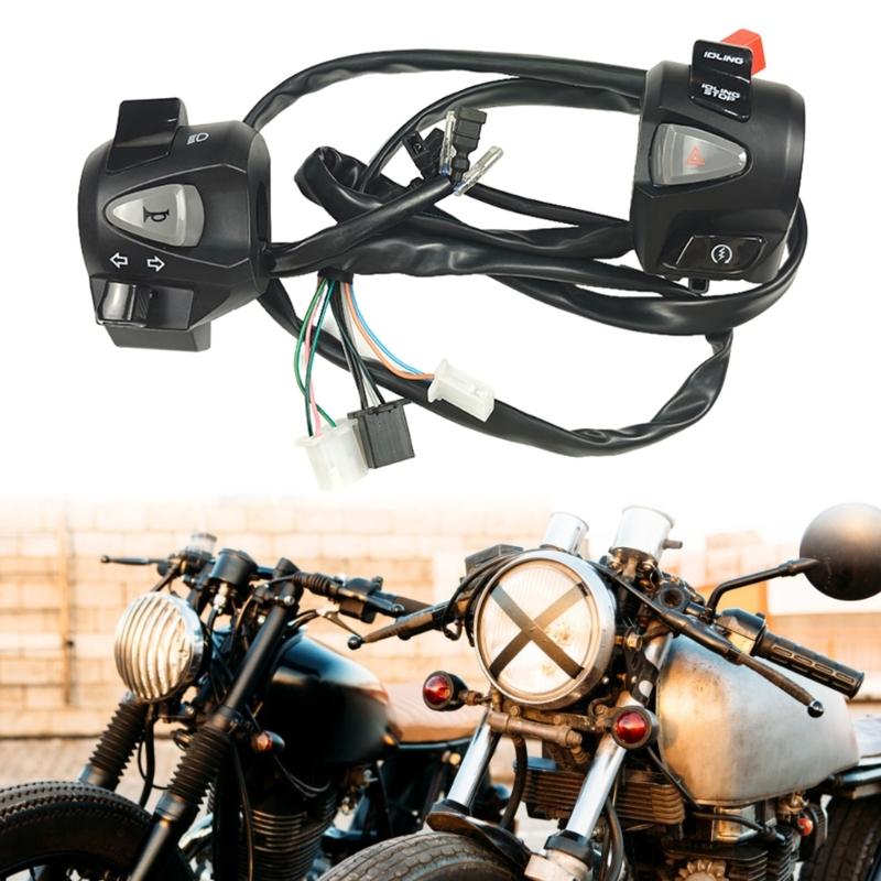 Replacement Accessories 22mm Motorcycle Handlebar Control Switches Starter Turn Signal Fog Light Switch Handlebar Switch
