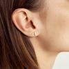 Lunne 14K Diamond Solid Waterdrop Earrings (14K Gold) Lce08