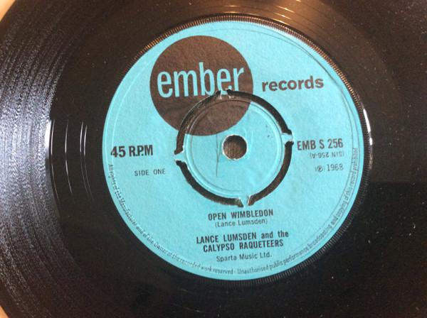 

7inch Record LANCE LUMSDEN & THE CALYPSO RAQUETE - Open Wimbledon EMBS256 Ember Records 1968 UK World Music Used