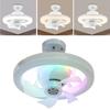 Modern Ceiling Fans with Light RGB/3 Colors Dimmable 3 Speeds Ceiling Fans with Light Remote Control Mini Chandelier Ceiling Fan