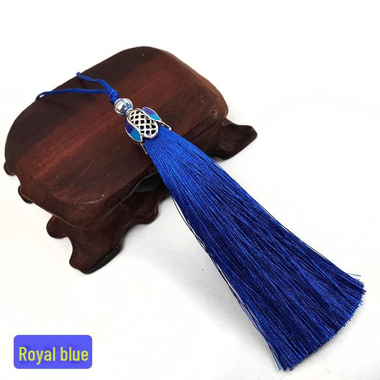 Cloisonné Blue Tassel Crown & Bookmark Accessory