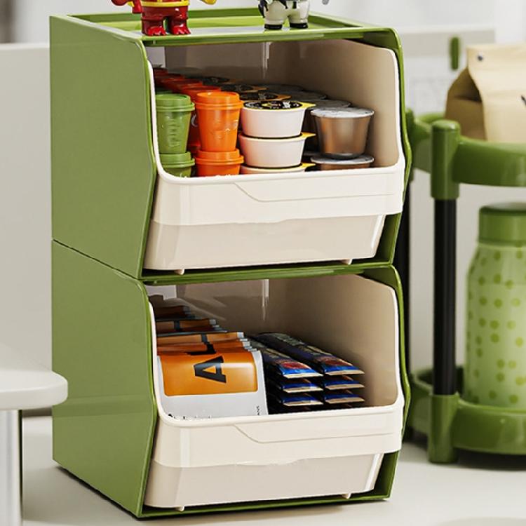 Multipurpose Teabag Display Case Portable PP Storage Box With Pull Out Drawer for Office or Home Countertop Use