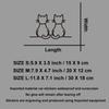 Twin Cat Car Sticker Simple Line Art for Cat Lovers! Decorate Windows/Body, Add Feline Charm. Durable, Weather - Resistant.