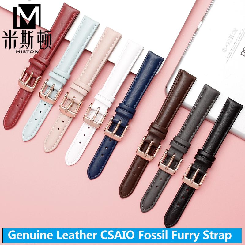 12mm 14mm 16mm 18mm 20mm Men Women Genuine Leather  Watch Band For Casio Fossil DW Folli Follie Watch Strap Bracelet Accessories