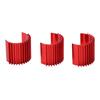 3pcs Aluminum 370 Brushless Brushed Motor Heat Sink Heatsink Cooling Fins for WPL C14 RC CarRed