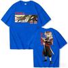 Demon Slayer Doma Double Sided Print T-shirt Men Women Hip Hop Streetwear Oversized T-shirt Casual Loose Short Sleeve Crew Neck Summer Tops