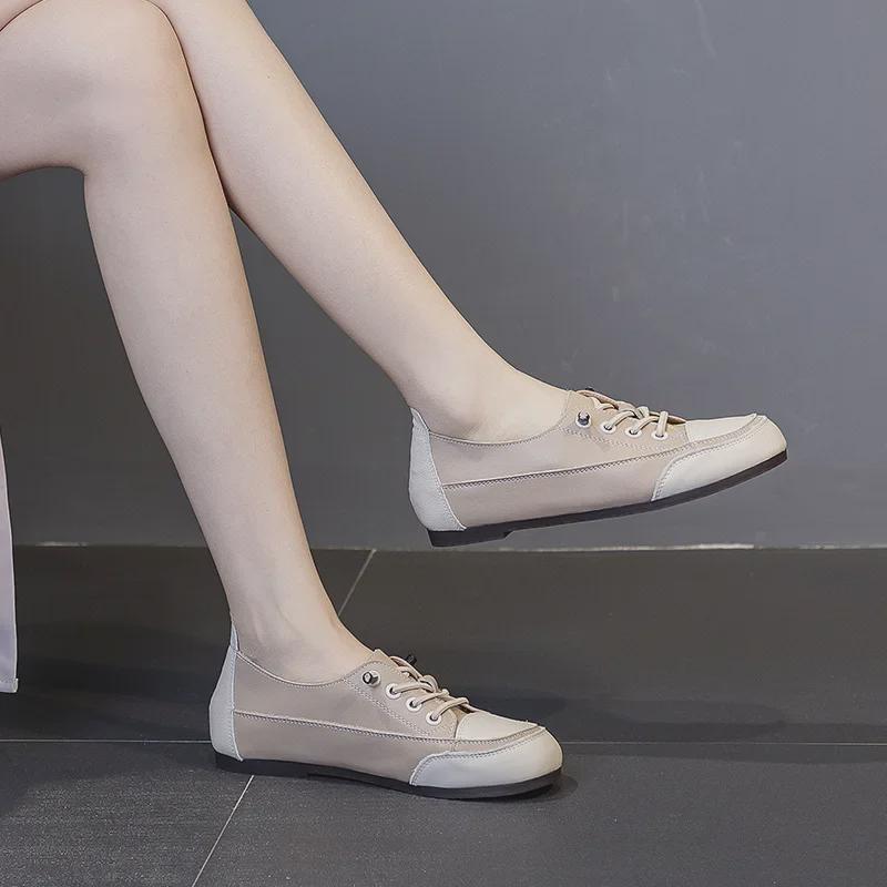 Dammockasiner i äkta kohud - Mjuk sula, bekväma vita skor för utomhus- och arbetskläder