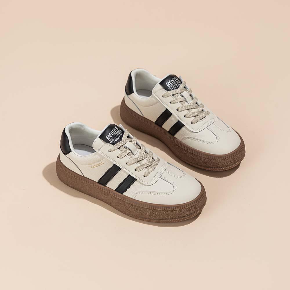 

Leather German training shoes women s shoes casual 25 years spring new little white shoes women s medium and low top versatile platform sports b 40