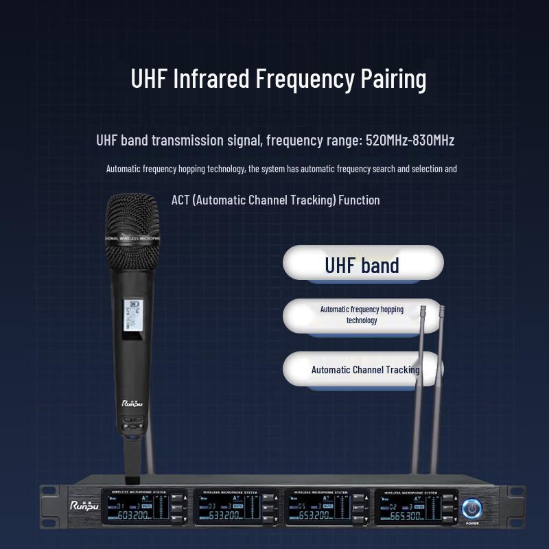 Runpu RP-SU34S Professional Wireless UHF Conference Microphone System (CN version)