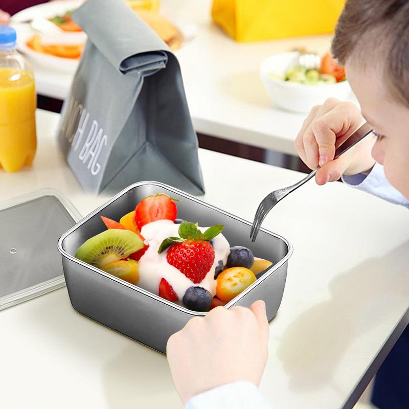 Stainless Steel Fresh Keeping Box Airtight Food Storage Container With Lid  Lunch Bento Food Box Outdoor Picnic Camping Tool