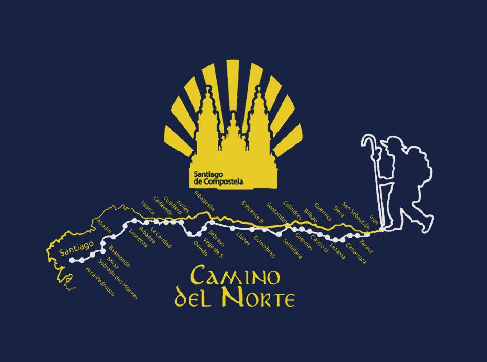 

Road To The North Camino De Santiago TShirt New 100 Cotton Short Sleeve ONeck Harajuku Casual Mens Tshirt Streetwear 4XL