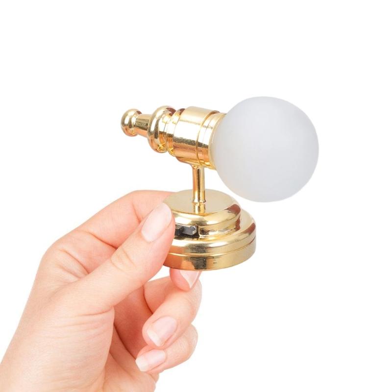 Sconce Bedroom Wall Lamp Miniature Furniture Model Doll Houses Accessory Realistic Lighting Toy Playset 1:12