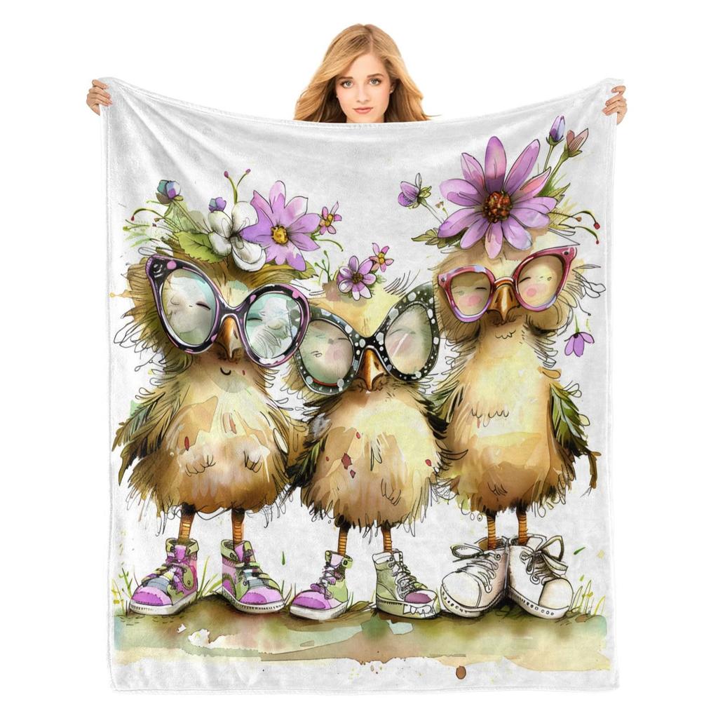 Bemalte Blumenmädchen digital bedruckter Polyester Schlafzimmer Samt Flanell weiche Sofabezug Decke Fleece Sofabezug Decken für Betten