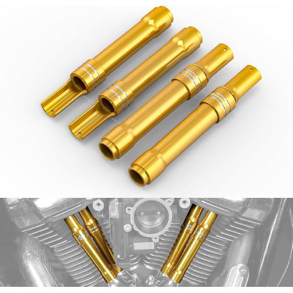 NICECNC Černé kryty zdvihátek Kryty táhel ventilů Kryt zdvihátka Kompatibilní s Harley Fat Boy FLFBS 114 2018-2024, Road King FLHR 2017-2024, Náhradní díl