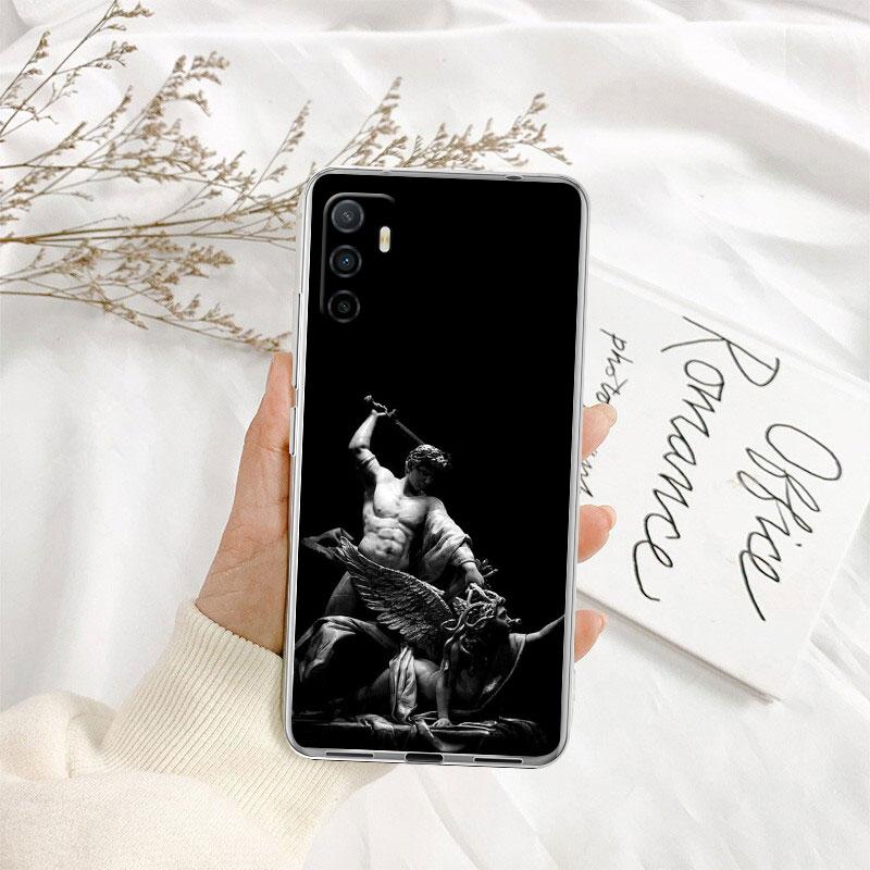 IK31 Fresco Adam Sculpture Angel Case for LG K22 K30 K40 K40S K41 K42 K50 K50S K51 K51S K52 K61 K62 K71 K92 Q60 Q61 V40 V50 V60