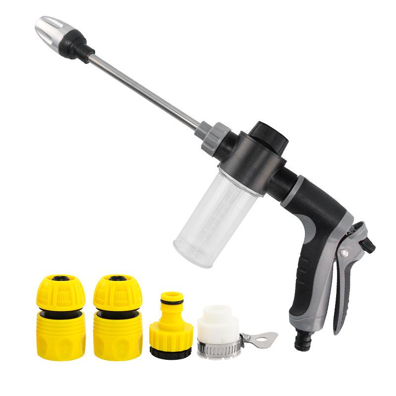Waschpistole mit Doppelanschluss, Garten Autowäsche Doppelzweckschalter Hochdruckschaumkanone, Seifensprüher Reinigungsset, Hochdruckreiniger Sprühdüsen