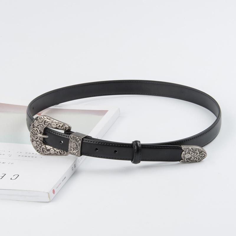 Retro Trend Genuine Leather Women's Belt Cowhide Women's Decorative Jeans Casual Pants Women's Belt Belt Belt