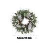 Christmas Wreath Outdoor Realistic Holiday Ornament Artificial Door Christmas Pine Wreath For Outdoor Window Mantel Restaurant
