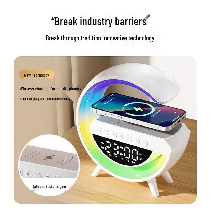 Yidian Multifunctional Bluetooth Speaker with Mirror LED Alarm Clock