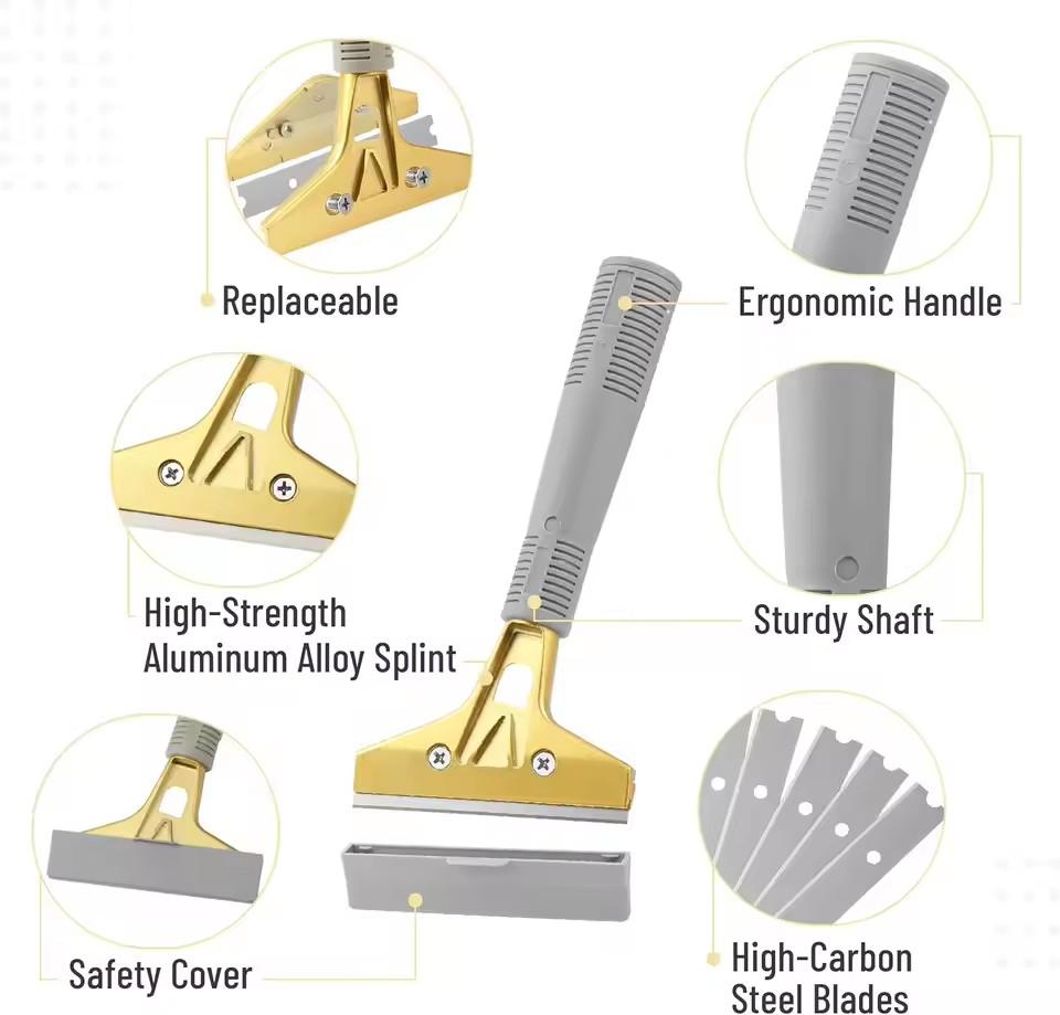 1/2Pcs Portable Tile Grout Cleaning Shovel Multi-purpose Scraper, Can Be Used For Windows, Glass Tile Surfaces Stoves Paints