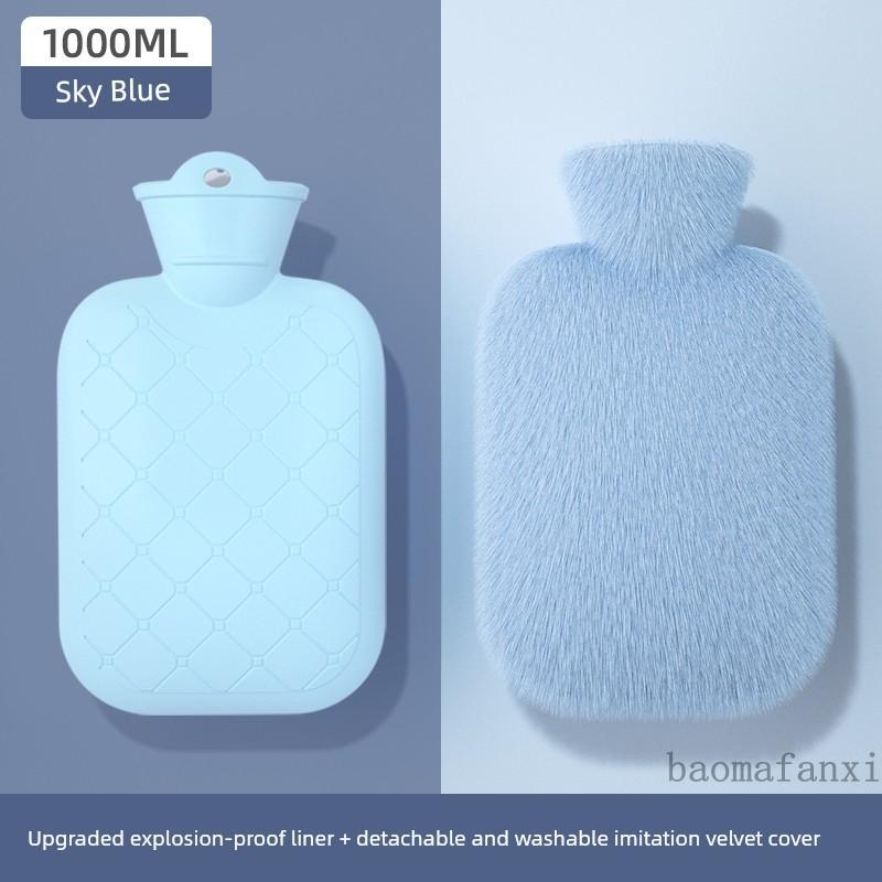 Hot Water Bottle for Warming, Plush Hot Water Bag for Stomach, Bed, and Hand Warming, Explosion-Proof, Suitable for Female Students and Menstrual