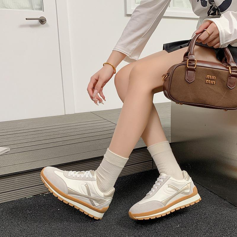 Genuine leather vintage women's autumn new platform sports leisure jogging shoes are fashionable and versatile