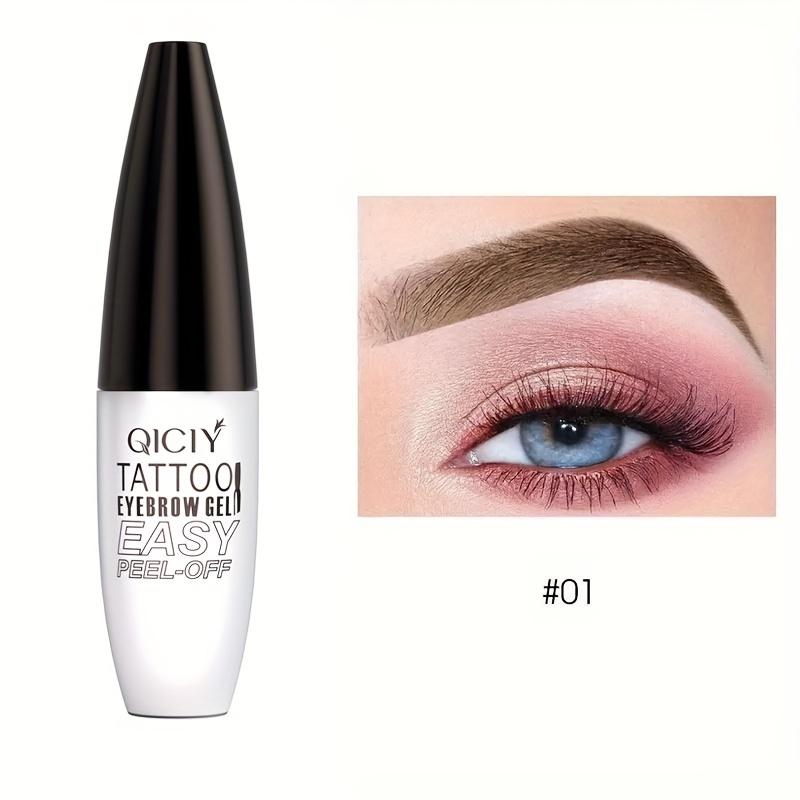 Teinte en gel pour sourcils pelable, semi-permanente et imperméable, gel pour sourcils résistant au transfert, sourcils plus fournis et définis avec des outils d'application faciles