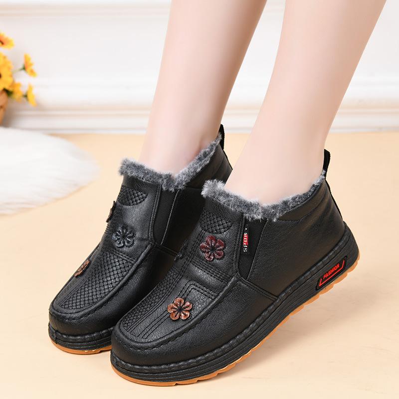 Winter Warm Snow Boots for Women Water Resistant Non-Slip Platform Ankle Booties Shoes With Faux Fur Lining Women's Comfortable Walking Short Boots