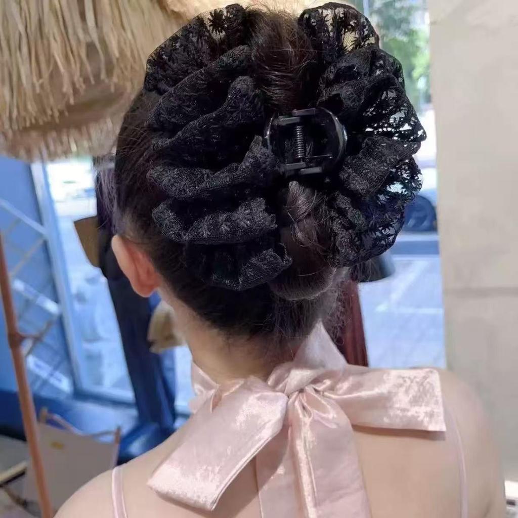 Fugitive Princess Satin Bow Hair Claw Clip - Elegant Updo Accessory