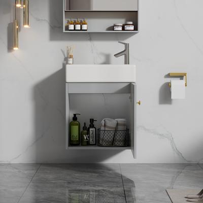 Meubles de salle de bain Lavabo avec meuble-lavabo 46 cm, Meuble-lavabo, Meuble-lavabo mural, Petits meubles pour salle de bain d'invités