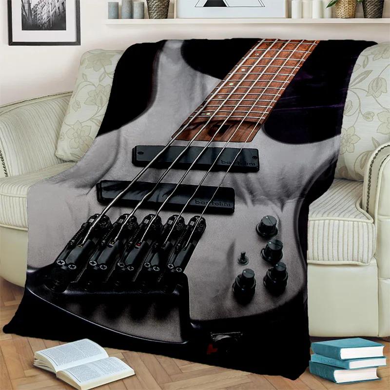 HD Classical Guitar Electric Guitar Blanket,Soft Throw Blanket for Home Bedroom Bed Sofa Picnic Travel Office Cover Blanket Kids