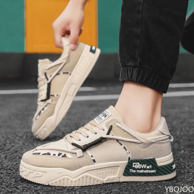 Ανδρικά Παπούτσια Μοντέρνα Ανοιξιάτικα και Φθινοπωρινά Αθλητικά από Καμβά με Χοντρή Σόλα Casual Σχέδιο με Επίπεδη Σόλα Ανδρικά Βουλκανιζέ Παπούτσια για Τρέξιμο